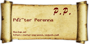 Péter Perenna névjegykártya