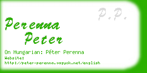 perenna peter business card