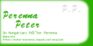 perenna peter business card